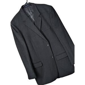 CLUB ROOM! MACY'S! SILK, CASHMERE, WOOL BLEND GRAY-BLACK JACKET! SZ 48L